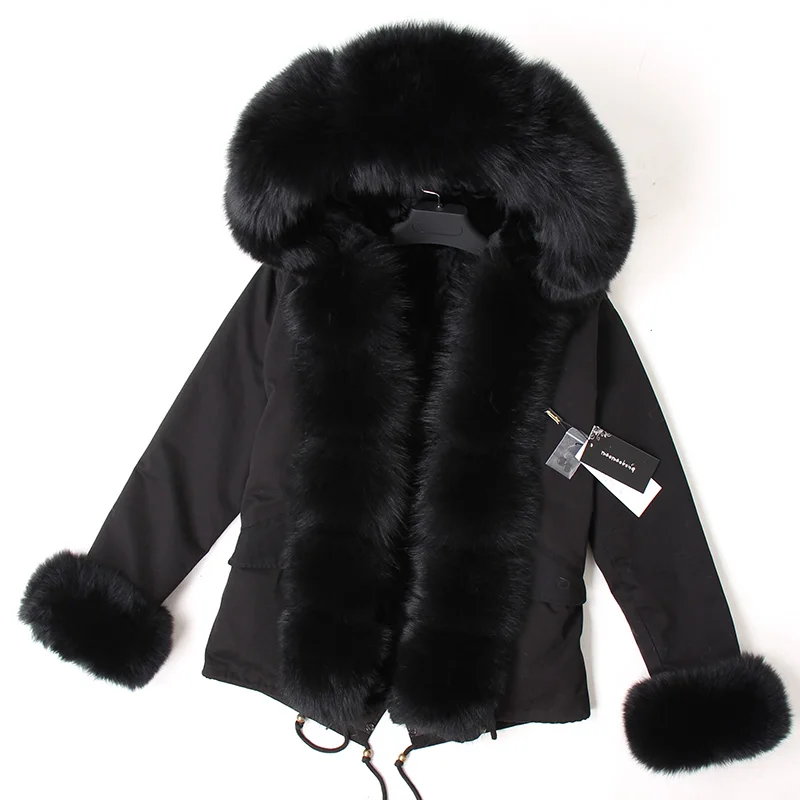 2019MAOMAOKONG winter coat black natural fox fur collar hair, natural rex rabbit fur lining jacket detachable slim short coat
2019MAOMAOKONG winter coat black natural fox fur collar hair, natural rex rabbit fur lining jacket detachable slim short coat