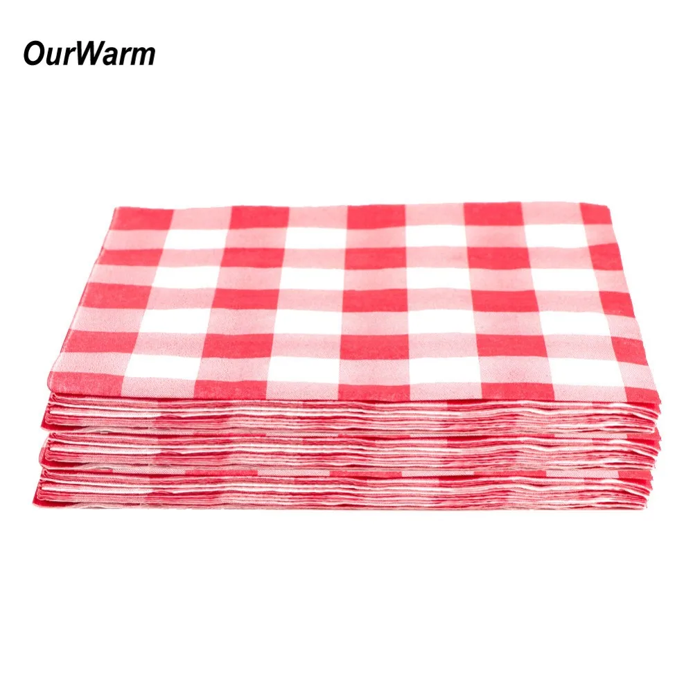 OurWarm 20pcs Disposable Paper Napkins Red Checkered Tableware Summer Party Supplies Red Plaid Decor for Birthday Party Decor
OurWarm 20pcs Disposable Paper Napkins Red Checkered Tableware Summer Party Supplies Red Plaid Decor for Birthday Party Decor