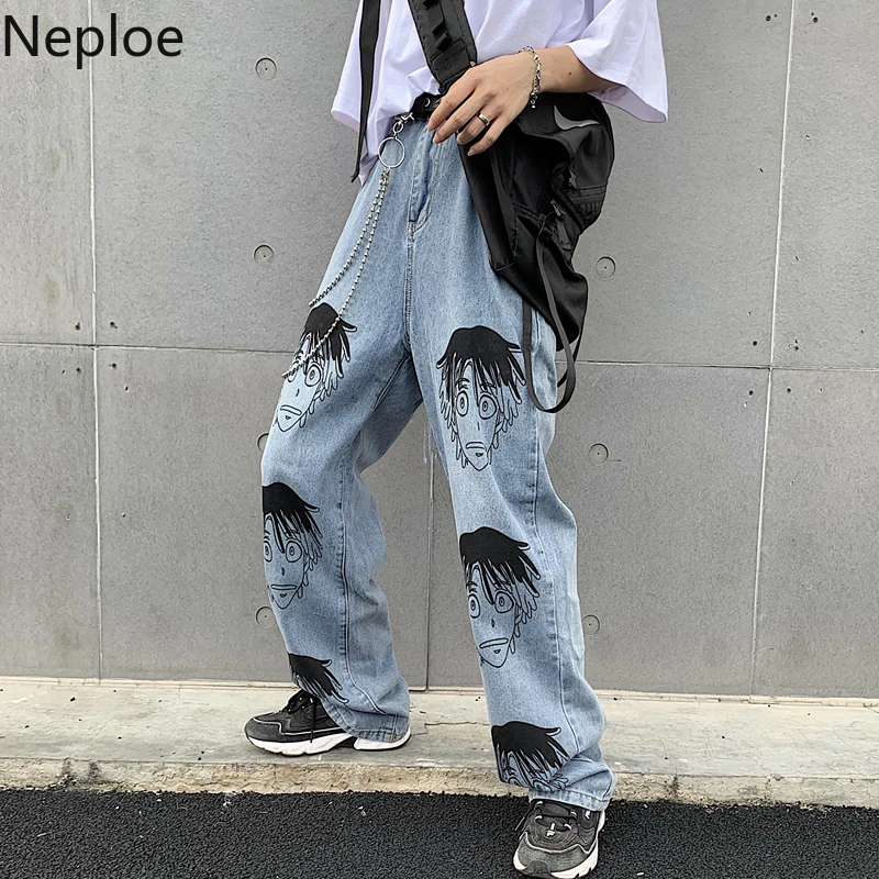 Neploe Cartoon Character Printed Straight Jeans Pants Summer Harajuku Loose Trousers High-waisted Women Men Long Pants 53180
Neploe Cartoon Character Printed Straight Jeans Pants Summer Harajuku Loose Trousers High-waisted Women Men Long Pants 53180