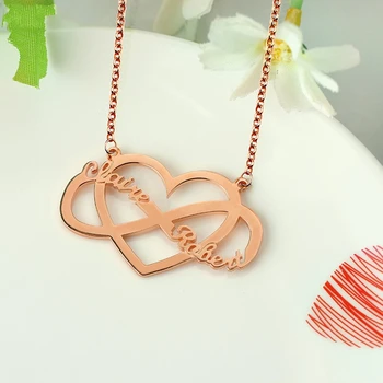 Heart Charms Customized Infinity Pendant Name Necklace Personalized Silver Gold Rose Choker Necklace Women Men Bridesmaid Gift
Heart Charms Customized Infinity Pendant Name Necklace Personalized Silver Gold Rose Choker Necklace Women Men Bridesmaid Gift