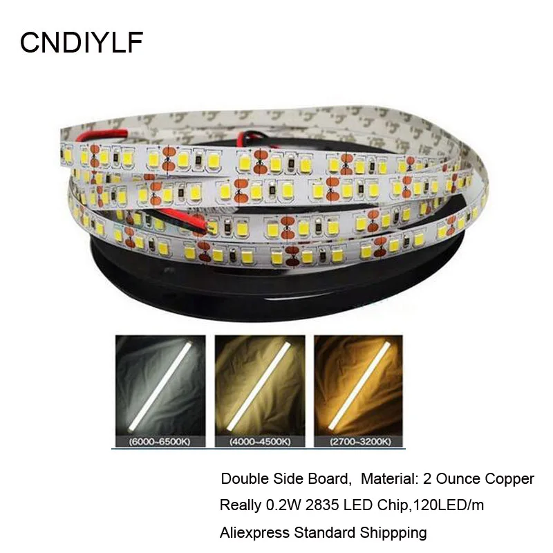 Fast Shipping High Brightness White 2835 LED Strip LIght Emitting Diode Tape 0.2W/ LED DC 12V 24V 5m/Roll,120LED/m
Fast Shipping High Brightness White 2835 LED Strip LIght Emitting Diode Tape 0.2W/ LED DC 12V 24V 5m/Roll,120LED/m