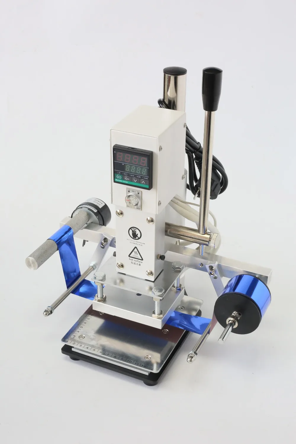 Hot Foil Stamping Machine+Holder 110V Logo Embossing Pressure Marking for Shoes