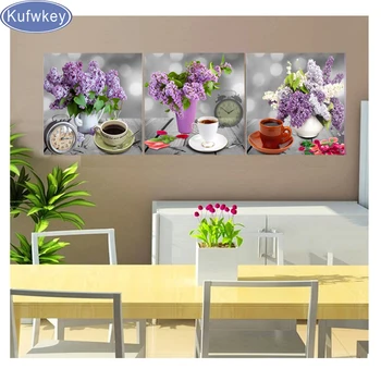 full square round diamond painting 3 Pieces Puple Flower mosaic Rhinestones embroidery Triptych painting Kitchen Room Decoration
full square round diamond painting 3 Pieces Puple Flower mosaic Rhinestones embroidery Triptych painting Kitchen Room Decoration
