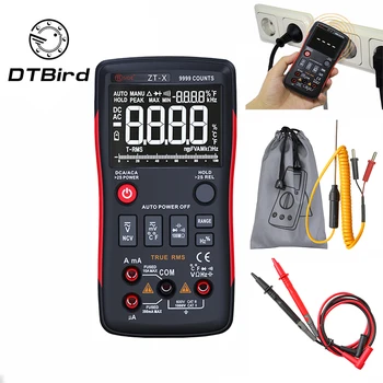 Q1 True-RMS Digital Multimeter Auto Button 9999 Counts With Analog Bar Graph AC/DC Voltage Ammeter Current Ohm Transistor Tester
Q1 True-RMS Digital Multimeter Auto Button 9999 Counts With Analog Bar Graph AC/DC Voltage Ammeter Current Ohm Transistor Tester