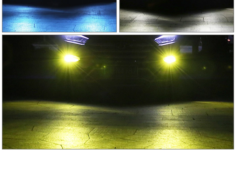 VooVoo 2Pcs Led H11 Fog Lamp Auto Driving Bulb DRL H11 Bulb Fog Lights 12V White Amber Ice Blue for Mazda 2 2014-2016 (10)