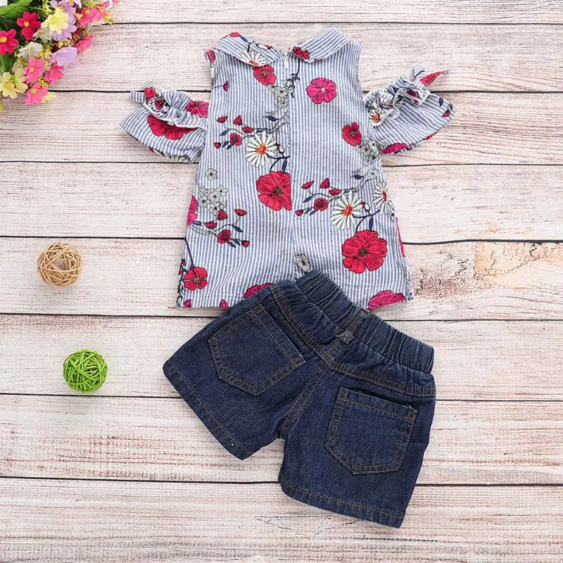 Baby Girl Clothes 2PCS Toddler Kids Baby Girls Outfits Print Strapless Shoulder Top+Demin Short Pants Clothes Set
Baby Girl Clothes 2PCS Toddler Kids Baby Girls Outfits Print Strapless Shoulder Top+Demin Short Pants Clothes Set