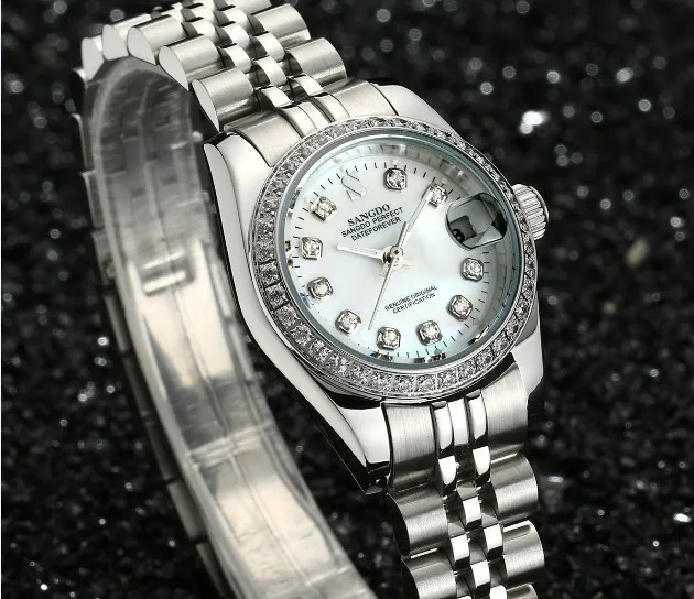 28MM SANGDO Milk- white dial Automatic Self-Wind movement High quality Luxury Women's watches Mechanical watches 023S
28MM SANGDO Milk- white dial Automatic Self-Wind movement High quality Luxury Women's watches Mechanical watches 023S