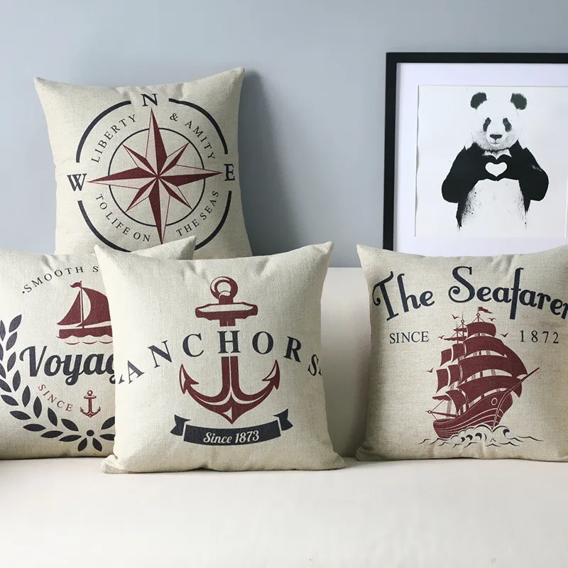 Nautical Simple Style Decorative Cushion Cover Rudder Anchors Cotton Linen Pillow Cover Pillow Cace Square Throw Cushion 45x45CM
Nautical Simple Style Decorative Cushion Cover Rudder Anchors Cotton Linen Pillow Cover Pillow Cace Square Throw Cushion 45x45CM