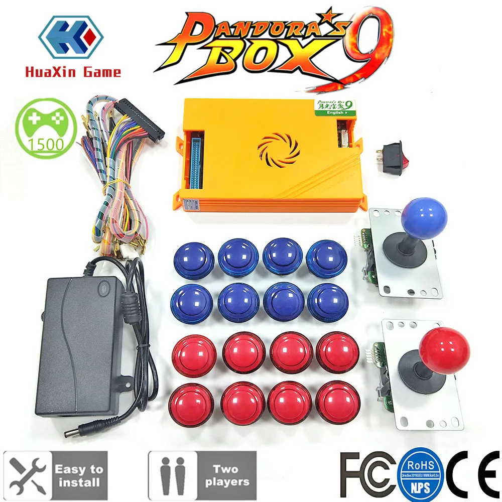 Original Pandora Box 9 1500 Games Set DIY Arcade Kit Push Buttons Joysticks Arcade Machine Bundle Home Cabinet with manual
Original Pandora Box 9 1500 Games Set DIY Arcade Kit Push Buttons Joysticks Arcade Machine Bundle Home Cabinet with manual