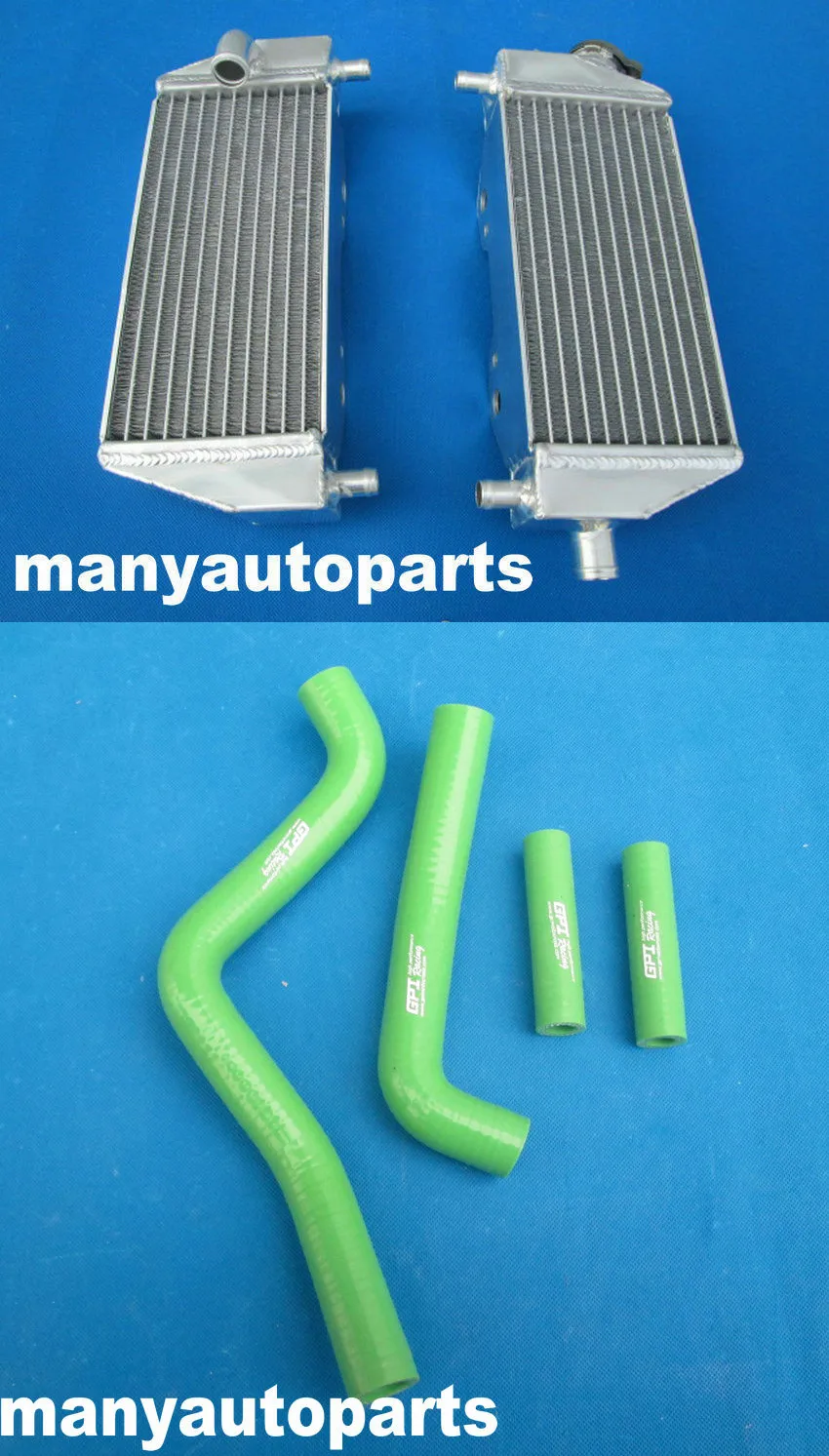 Aluminum Radiator with green hose FOR Kawasaki KX125 1994-2002 /KX250 1994-2002 2001 2000
Aluminum Radiator with green hose FOR Kawasaki KX125 1994-2002 /KX250 1994-2002 2001 2000