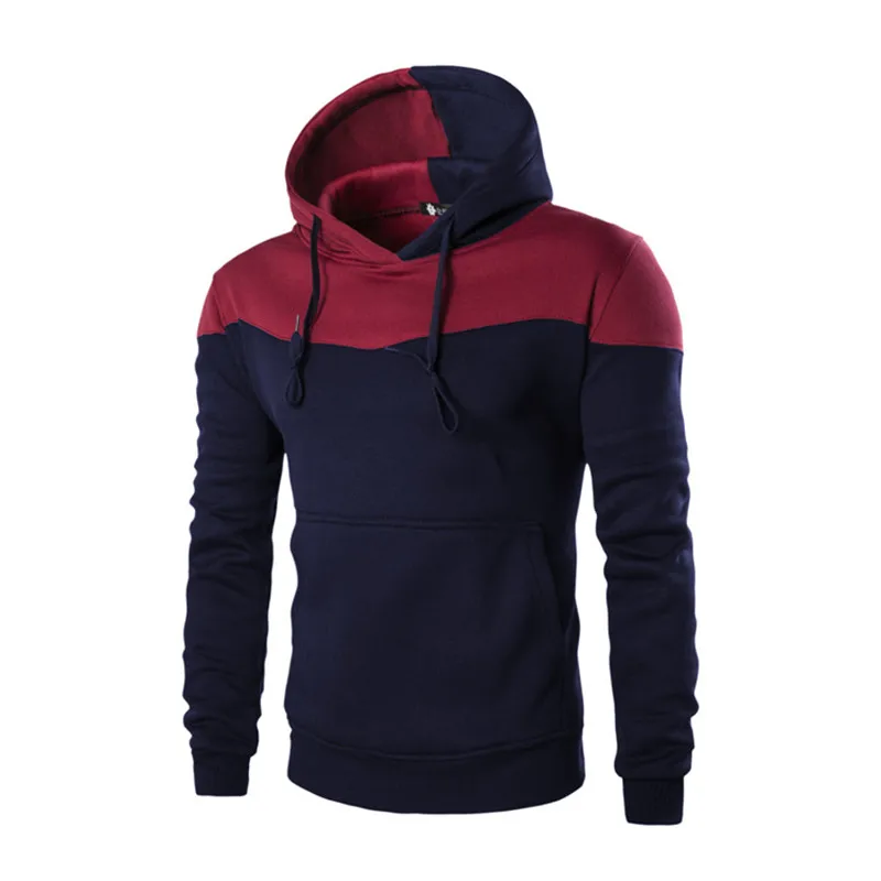 2018 Autumn and winter popular men's brand personality stitching hooded new men's pullover casual fashion jacket Sportswear
2018 Autumn and winter popular men's brand personality stitching hooded new men's pullover casual fashion jacket Sportswear