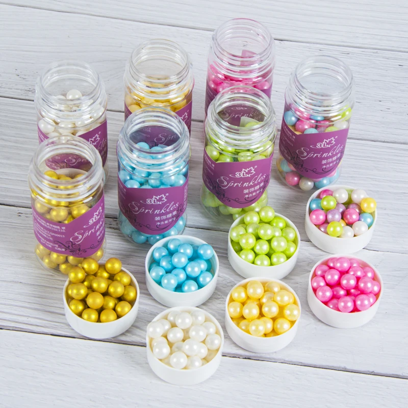 Edible Gold Sugar Pearl Sprinkles 85g 2/4/7mm Nonpareils Shimmer Cake Decorating Pearls Edible Candy Ball
Edible Gold Sugar Pearl Sprinkles 85g 2/4/7mm Nonpareils Shimmer Cake Decorating Pearls Edible Candy Ball