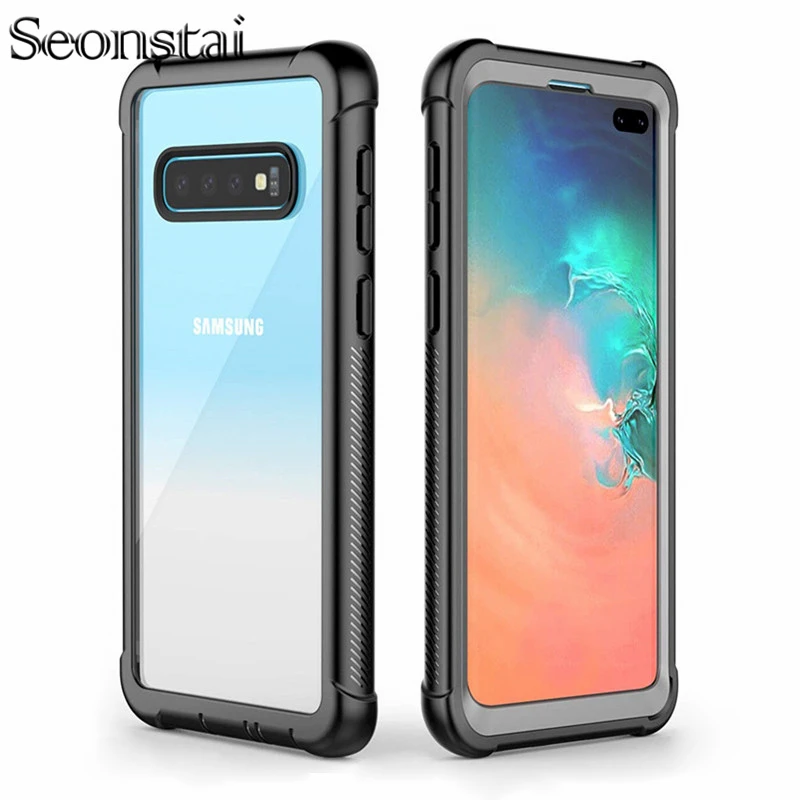 Противоударный чехол для SAMSUNG S10 Lite полноразмерный защитный со встроенным