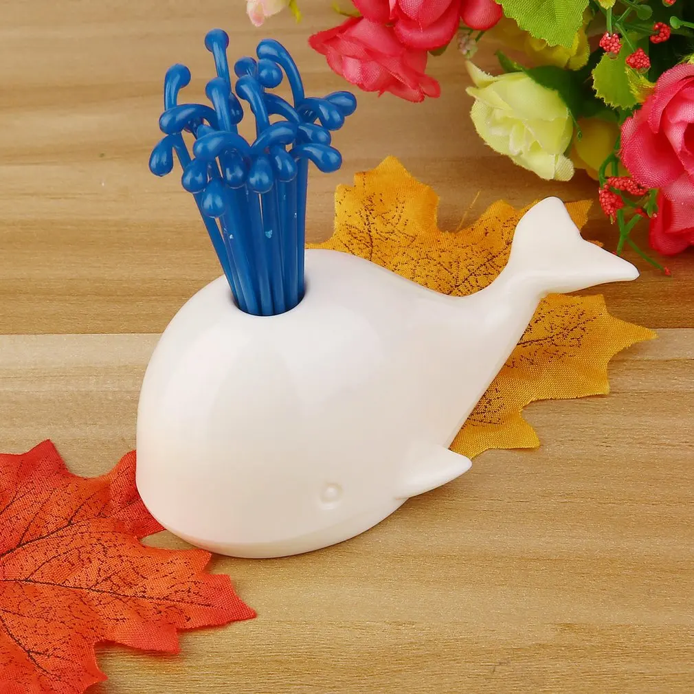 16Pcs/Set Cute White Whale Fountain Fruit Fork Set Food Decoration Vegetable Tools Kitchen Accessories
16Pcs/Set Cute White Whale Fountain Fruit Fork Set Food Decoration Vegetable Tools Kitchen Accessories