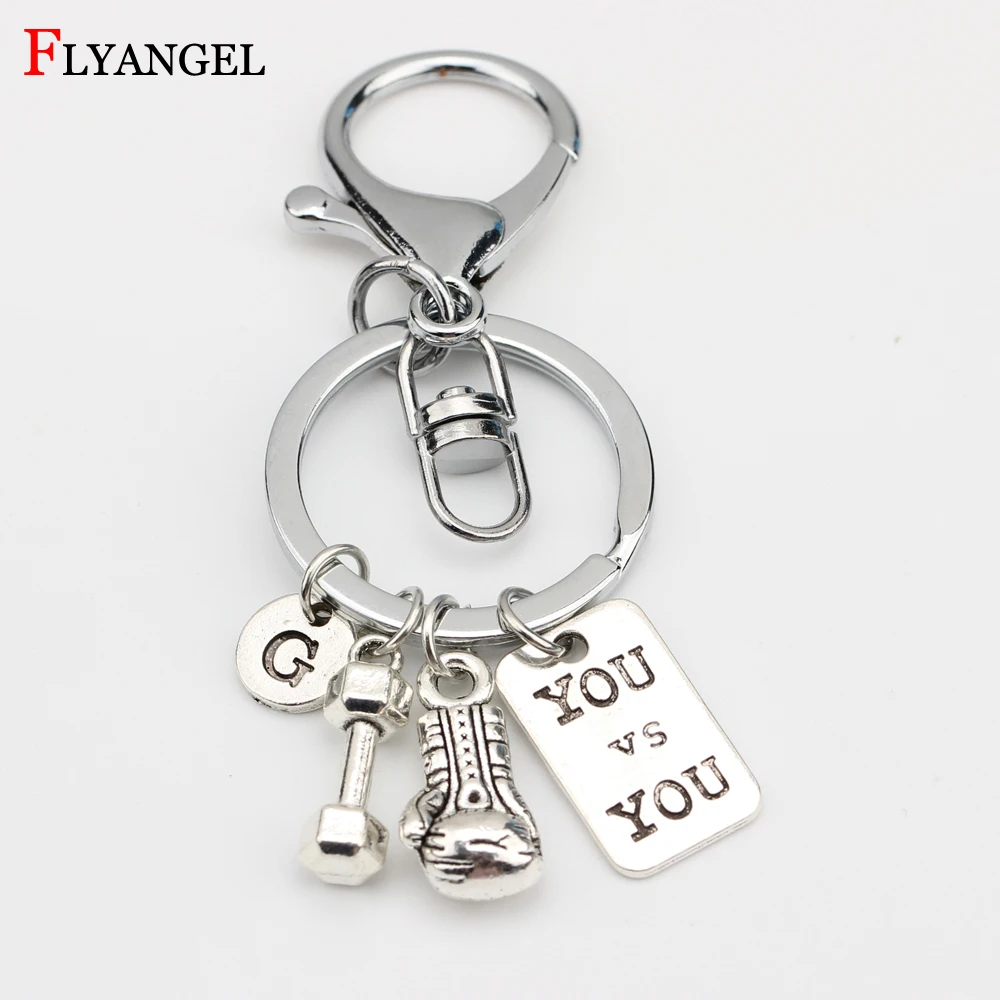 A-Z Initial Letter Alloy Keychain Weightlifting Fitness Boxing Gloves Dumbbell Jewelry Keyring Men Women Lover Gym Exercise Gift
A-Z Initial Letter Alloy Keychain Weightlifting Fitness Boxing Gloves Dumbbell Jewelry Keyring Men Women Lover Gym Exercise Gift