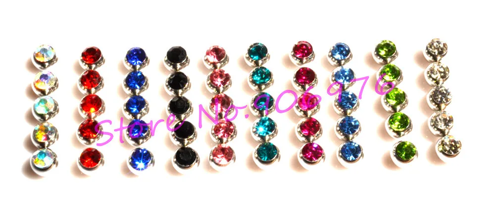 Gem Ball Used in tongue bar Labret Stud Eyebrow Ring Belly Bar Fashion Body Jewelry Spark Mixed Colors 100pcs/lot Wholesale
Gem Ball Used in tongue bar Labret Stud Eyebrow Ring Belly Bar Fashion Body Jewelry Spark Mixed Colors 100pcs/lot Wholesale