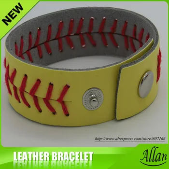 Softball Bracelets Yellow Leather Red Seamed Stitching Sport Team WHOLESALE lot
Softball Bracelets Yellow Leather Red Seamed Stitching Sport Team WHOLESALE lot