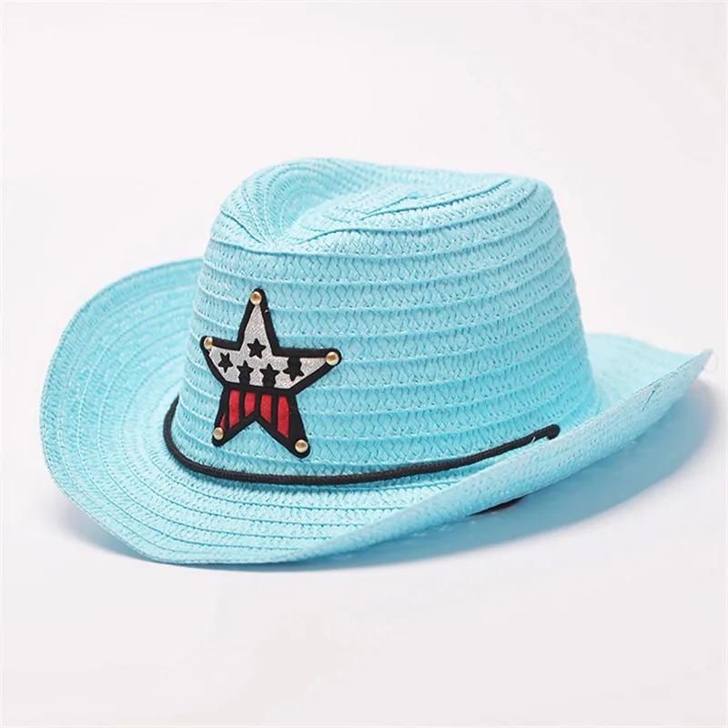 Уличная детская ковбойская шляпа летняя соломенная Кепка для мальчиков и