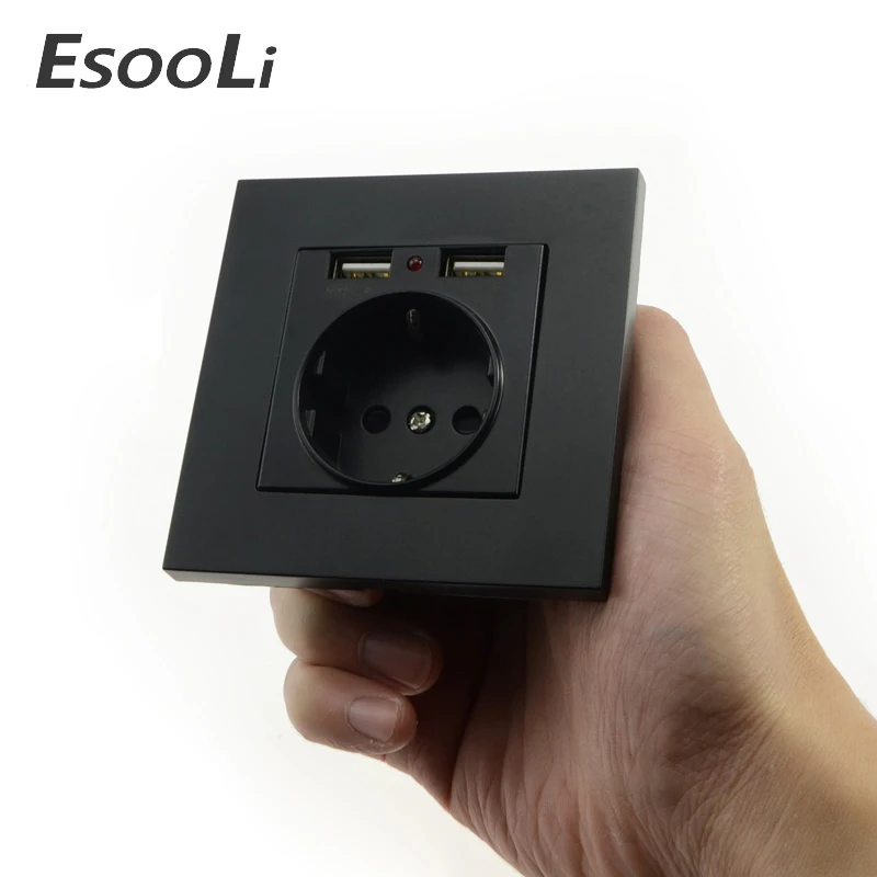 Wall Socket Power 16A EU Standard Outlet With 2A Dual USB Charger Port for Mobile Phone PC panel Black USB Socket Power
Wall Socket Power 16A EU Standard Outlet With 2A Dual USB Charger Port for Mobile Phone PC panel Black USB Socket Power