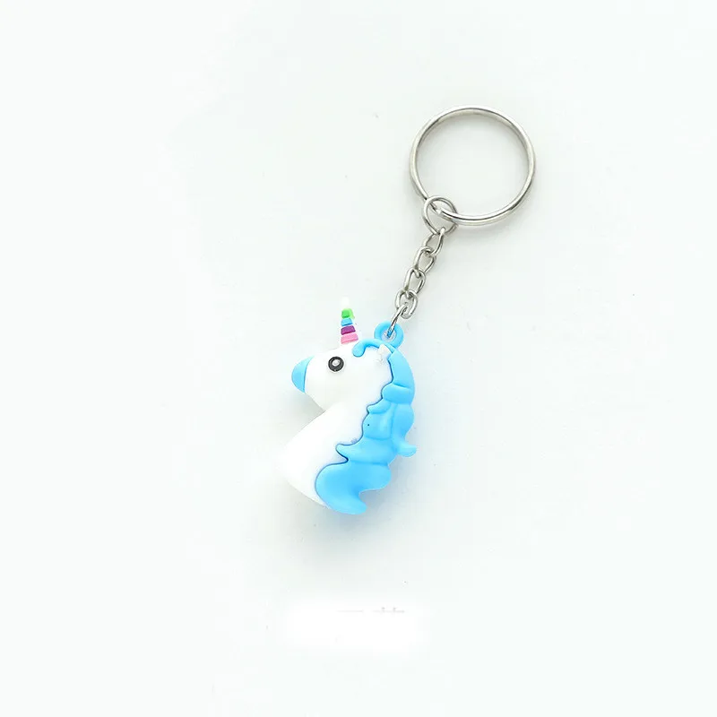 Unicorn Keychain Animal PVC Keychains Key Ring Gifts 12