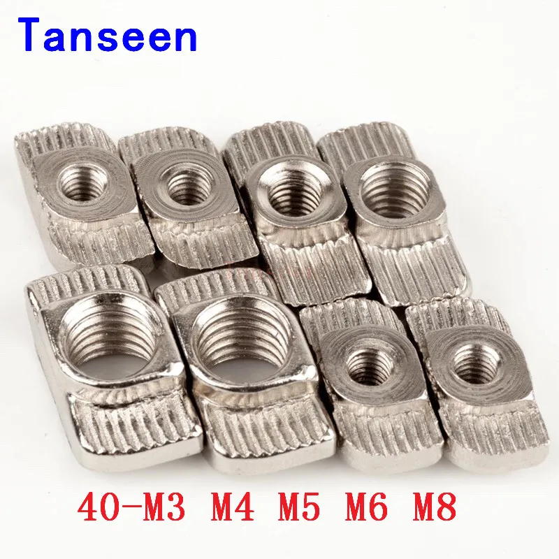 40 Series T Hummer Nuts M3 M4 M5 M6 and M8 for 40 Series Aluminum Extrusion Profiles,20pcs/lot.
40 Series T Hummer Nuts M3 M4 M5 M6 and M8 for 40 Series Aluminum Extrusion Profiles,20pcs/lot.