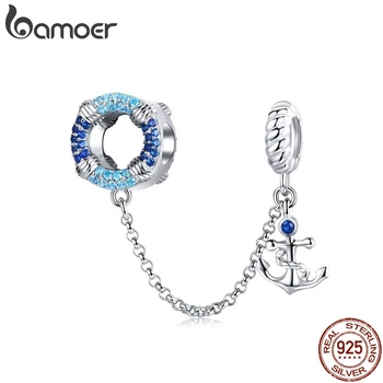 BAMOER Genuine 925 Sterling Silver Sea Blue Pendant Chain Stopper Beads fit Charms Bracelets for Women Jewelry SCC1149
BAMOER Genuine 925 Sterling Silver Sea Blue Pendant Chain Stopper Beads fit Charms Bracelets for Women Jewelry SCC1149