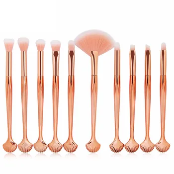 10Pcs Fan Makeup Brushes Set Powder Eye Shadow Brow Lip Concealer Beauty Cosmetic Face Make Up Toosls Shell Brush Kits
10Pcs Fan Makeup Brushes Set Powder Eye Shadow Brow Lip Concealer Beauty Cosmetic Face Make Up Toosls Shell Brush Kits