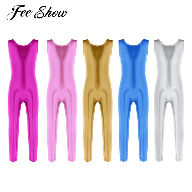 Женский Блестящий комбинезон без рукавов с U образным вырезом|Комплекты одежды| |