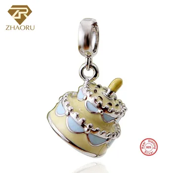 Zhaoru New Original 925 Sterling Silver Enamel Charms Fit Charm Bracelets Necklace Fashion DIY Jewelry Cake Charm Pendant 
Zhaoru New Original 925 Sterling Silver Enamel Charms Fit Charm Bracelets Necklace Fashion DIY Jewelry Cake Charm Pendant