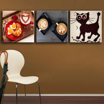 3 Pieces/Set Paintings for The Coffee Cats Grain Cup Wall Decor Modern Canvas Art Wall Pictures for Dining Room Unframed
3 Pieces/Set Paintings for The Coffee Cats Grain Cup Wall Decor Modern Canvas Art Wall Pictures for Dining Room Unframed
