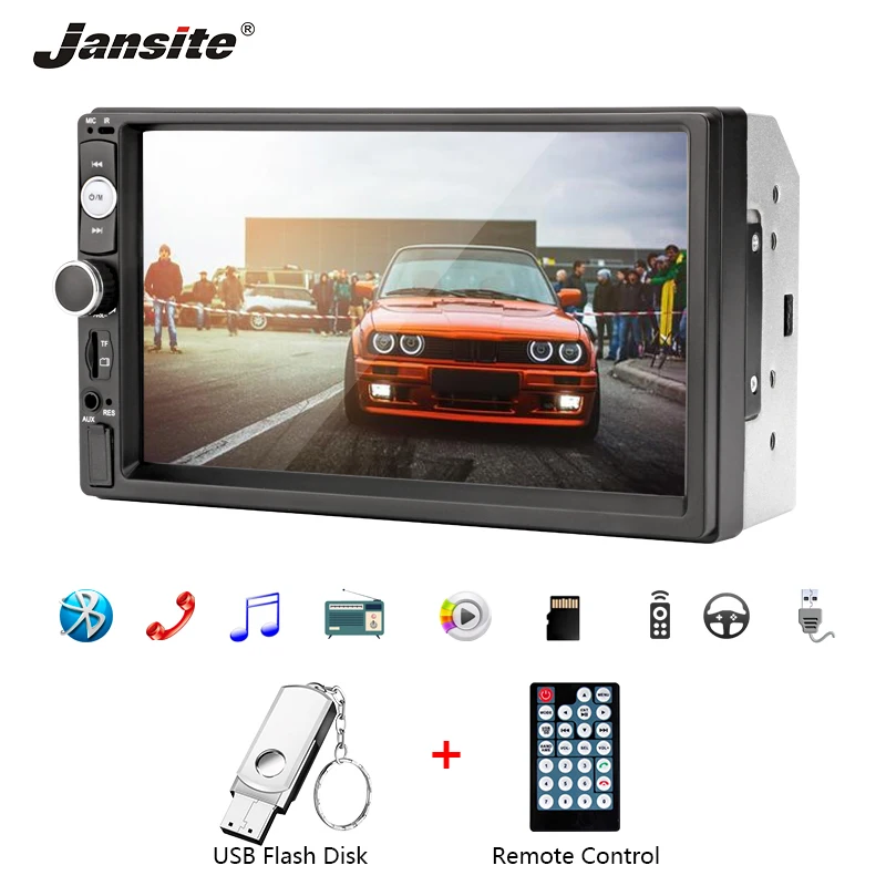 Jansite 7" Car Radio MP5 Touch Screen player with Backup camera Bluetooth Stereo radio car multimedia player reverse image 50W*4
Jansite 7" Car Radio MP5 Touch Screen player with Backup camera Bluetooth Stereo radio car multimedia player reverse image 50W*4
