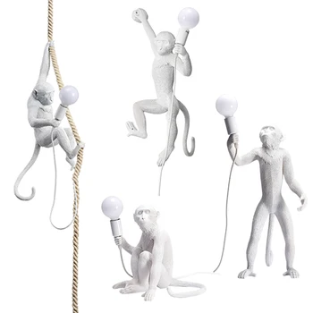 Black/White/Gold Monkey Lamp Replicas Seletti Vintage Pendant Lights Hemp Rope Hanging Lamps Dining Room Loft Industrial Decor
Black/White/Gold Monkey Lamp Replicas Seletti Vintage Pendant Lights Hemp Rope Hanging Lamps Dining Room Loft Industrial Decor