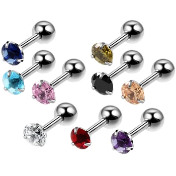9 Pair 16g Cartilage Erarring Stud Piercing Jewelry Zircon Crystal Ball Stud Earrings Women Surgical Steel Earrings Jewelry 
9 Pair 16g Cartilage Erarring Stud Piercing Jewelry Zircon Crystal Ball Stud Earrings Women Surgical Steel Earrings Jewelry