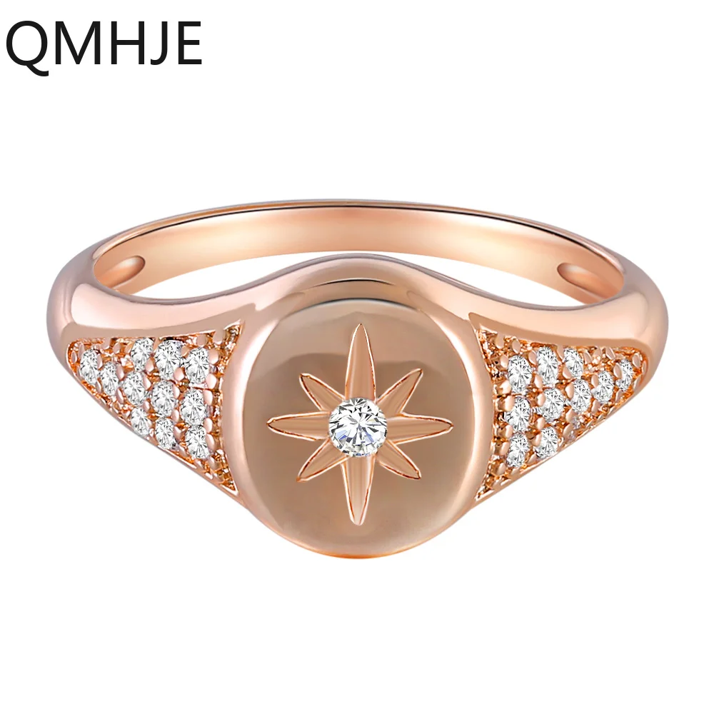 2019 Simple Star Rings Rose Gold Color 5A CZ Paved North Star Female Ring Elegant Girl Fashion Jewelry Wedding Engagement ADR019
2019 Simple Star Rings Rose Gold Color 5A CZ Paved North Star Female Ring Elegant Girl Fashion Jewelry Wedding Engagement ADR019
