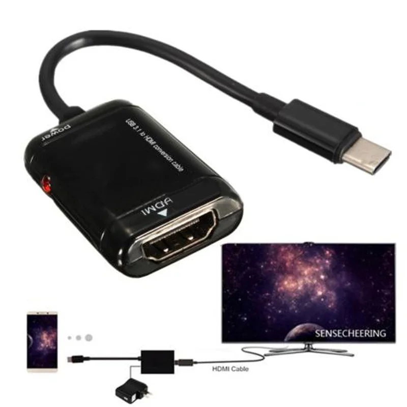 1080P USB 3.1 Type-C Male to HDMI Female HD TV Monitor Adapter Converter Cable for Laptop Smartphones TV Tablet
1080P USB 3.1 Type-C Male to HDMI Female HD TV Monitor Adapter Converter Cable for Laptop Smartphones TV Tablet