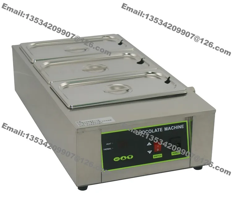 12kg Commercial Use 110v 220v Electric Digital Chocolate Melter Warmer Boiler Temperer with 3 Melting Pot
12kg Commercial Use 110v 220v Electric Digital Chocolate Melter Warmer Boiler Temperer with 3 Melting Pot