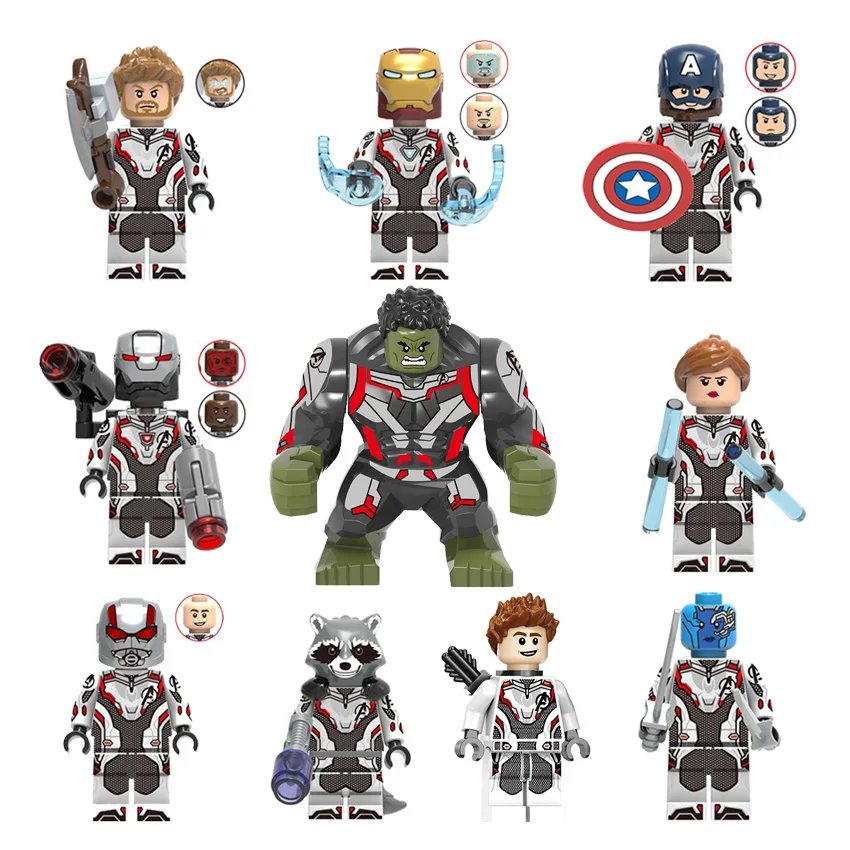 10PCS/LOT NEW Legoings Avengers 4 Endgame Figures Building Blocks Hulk Thor Bricks Compatbile Legoe Minifigured Children Toys
10PCS/LOT NEW Legoings Avengers 4 Endgame Figures Building Blocks Hulk Thor Bricks Compatbile Legoe Minifigured Children Toys