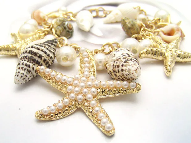 Fashion High Quality Bohemian Ocean Style Multilayer Starfish Sea Star Conch Shell Pearl Chain Beach Bracelets & Bangles Women
Fashion High Quality Bohemian Ocean Style Multilayer Starfish Sea Star Conch Shell Pearl Chain Beach Bracelets & Bangles Women