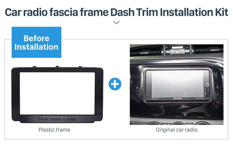 Seicane 178*100mm 2Din 2015 Toyota Revo Hilux Car Radio Fascia Audio Frame DVD Stereo Player CD Trim