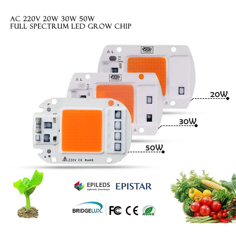 Hydroponice AC 220V 20w 30w 50w led grow chip full spectrum 380nm-840nm for indoor plant grow
Hydroponice AC 220V 20w 30w 50w led grow chip full spectrum 380nm-840nm for indoor plant grow
