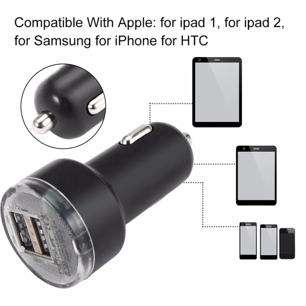 Mini Micro Auto Universal Dual 2 Port USB Car Charger adapter for iPad 2 for Samsung P1000
Mini Micro Auto Universal Dual 2 Port USB Car Charger adapter for iPad 2 for Samsung P1000