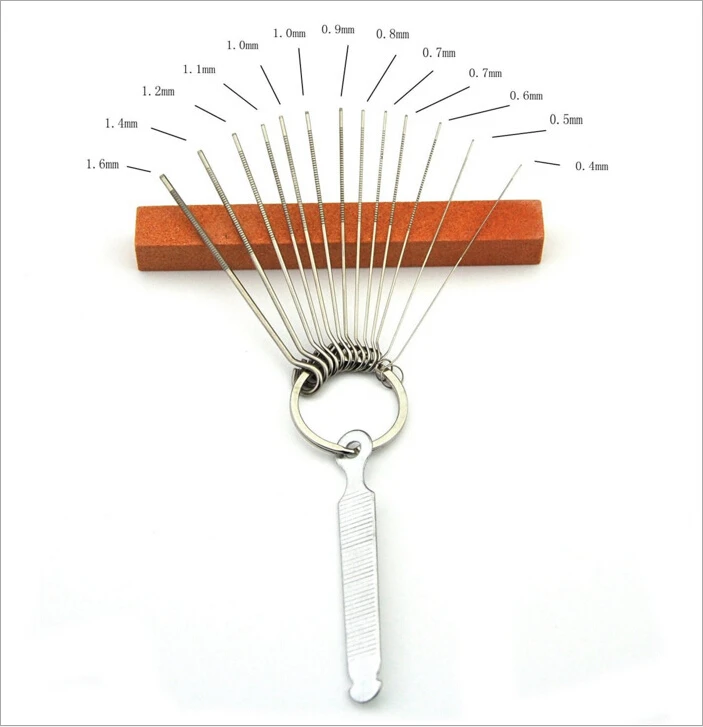 Saw Rods Slot Filing Set Guitar Nut Slotting Files Kit Luthier Tools+Grinding stone
Saw Rods Slot Filing Set Guitar Nut Slotting Files Kit Luthier Tools+Grinding stone
