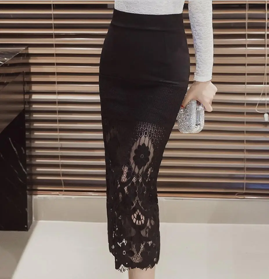 S-5XL Women Pencil Skirt Plus Size New Fashion Mid-Calf Long Skirt Lace Patchwork Skirt Elegant Back Open Split Stretch Fabrics
S-5XL Women Pencil Skirt Plus Size New Fashion Mid-Calf Long Skirt Lace Patchwork Skirt Elegant Back Open Split Stretch Fabrics
