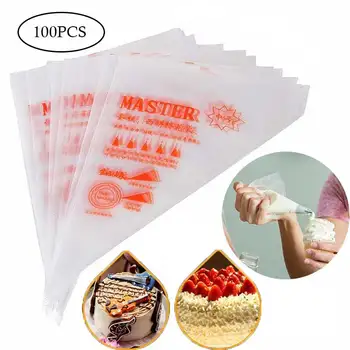 100Pcs Disposable Pastry Bags Cake Fondant Cupcake DIY Decorating Pastry Tips Tools Kitchen Icing Piping Bags Baking Accessories
100Pcs Disposable Pastry Bags Cake Fondant Cupcake DIY Decorating Pastry Tips Tools Kitchen Icing Piping Bags Baking Accessories