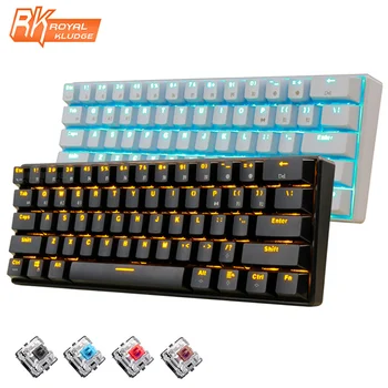 New 61 Keys RK61 Bluetooth Wireless White LED Backlit Ergonomic Mechanical Gaming Keyboard Gamer illuminated For Laptop Computer
New 61 Keys RK61 Bluetooth Wireless White LED Backlit Ergonomic Mechanical Gaming Keyboard Gamer illuminated For Laptop Computer