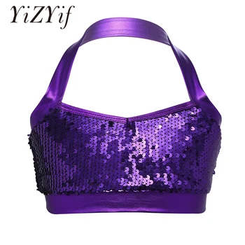 YiZYiF Girls Sequin Halter Bra Top Ballet Clothes Glittery Halter Sequins Bra Tops Crop Top for Ballet Dance Stage Performance
YiZYiF Girls Sequin Halter Bra Top Ballet Clothes Glittery Halter Sequins Bra Tops Crop Top for Ballet Dance Stage Performance