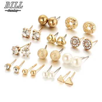 12 pairs Stud Earrings Sets For Women Fashion Ear Jewelry Crystal Ball Heart Simulated Pearls Brincos Triangle 2018 HOT
12 pairs Stud Earrings Sets For Women Fashion Ear Jewelry Crystal Ball Heart Simulated Pearls Brincos Triangle 2018 HOT
