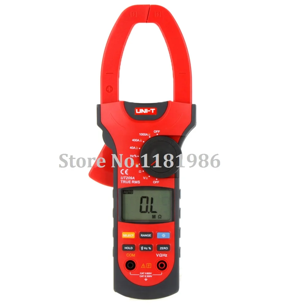 UNI-T UT209A True RMS Auto/Manual Range 4000Counts 1000A Digital Clamp Meter Clamp-on Multimeter Amperimetro Pinza Amperimetrica
UNI-T UT209A True RMS Auto/Manual Range 4000Counts 1000A Digital Clamp Meter Clamp-on Multimeter Amperimetro Pinza Amperimetrica
