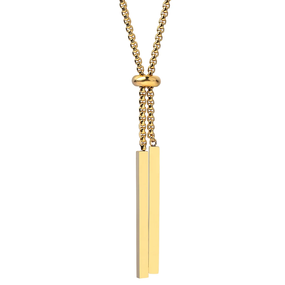 Women Accessories Hot Fashion Gold-color Stainless steel Chain Collier Long Strip Pendants Gifts Lady Charm Necklaces Jewelry
Women Accessories Hot Fashion Gold-color Stainless steel Chain Collier Long Strip Pendants Gifts Lady Charm Necklaces Jewelry