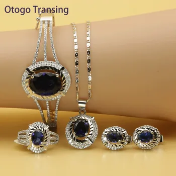 Otogo Transing 2019 Jewelry Sets Silver Color for Women Fashion Charm Blue Crystal Ring Earrings Necklace Bracelet Flower SET213
Otogo Transing 2019 Jewelry Sets Silver Color for Women Fashion Charm Blue Crystal Ring Earrings Necklace Bracelet Flower SET213